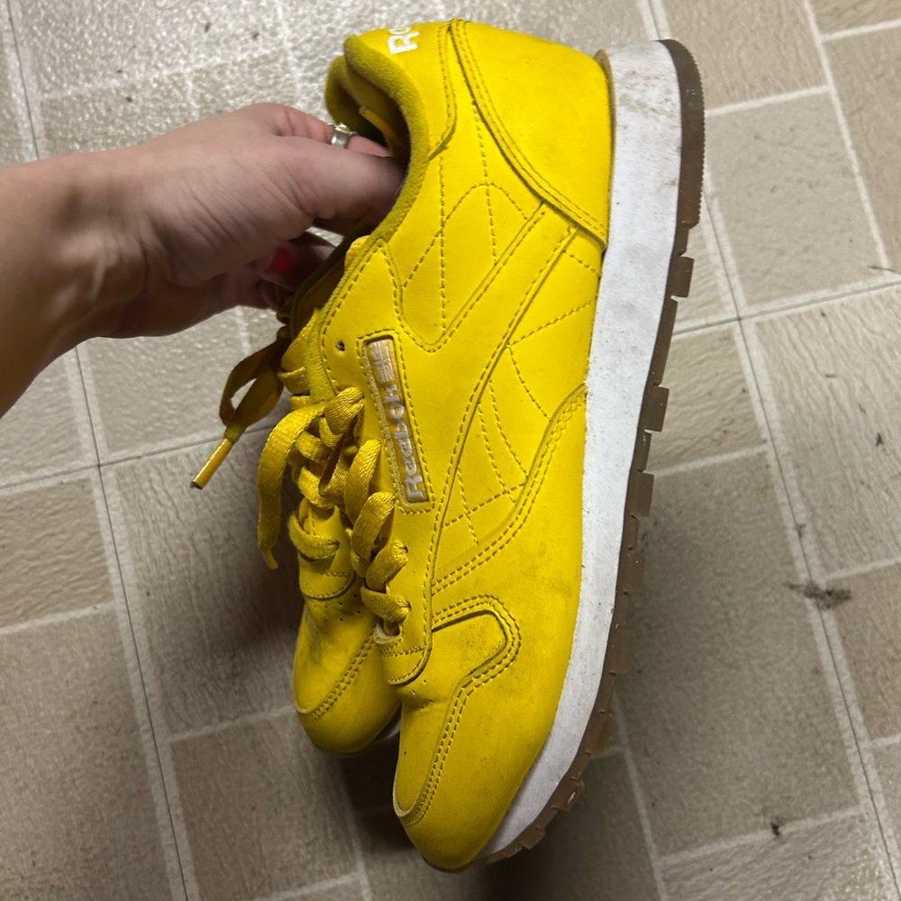 Classic Reebok Vibrant Yellow Athletic Shoes